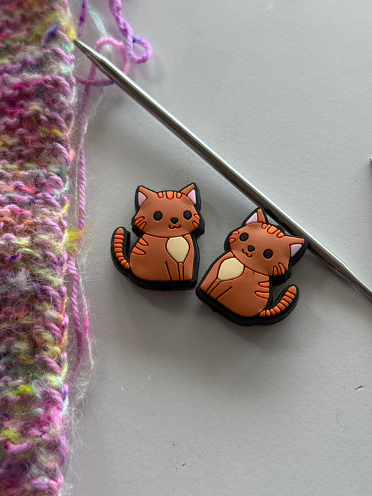 Cat Stitch Stoppers | Silicone Knitting Needle Point Protectors