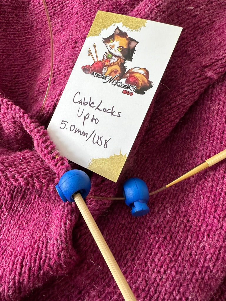 Cable Locks for Knitting Needles, Set of 4