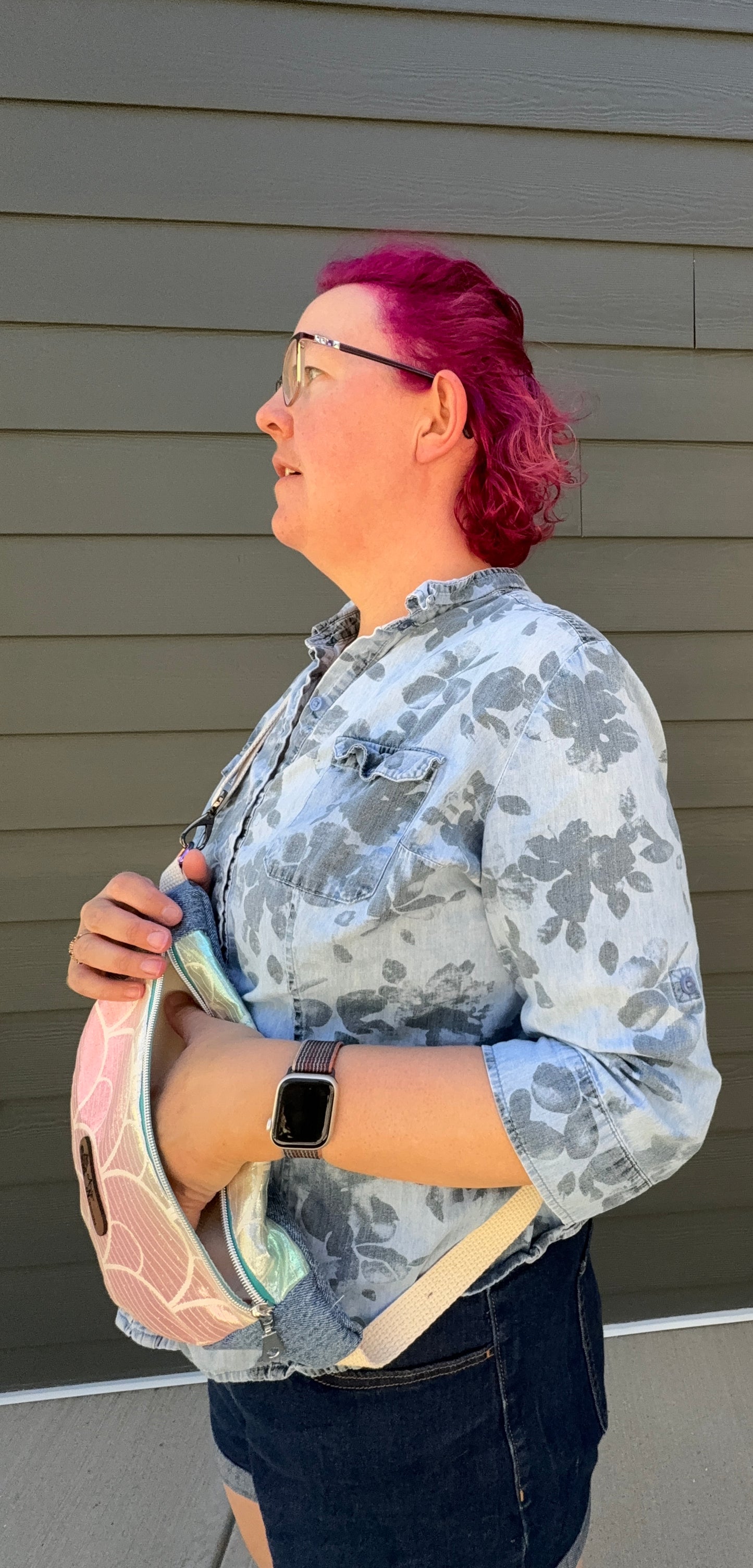 Upcycled Obi | Belt Bag | Mermaid Gradient Seigaiha