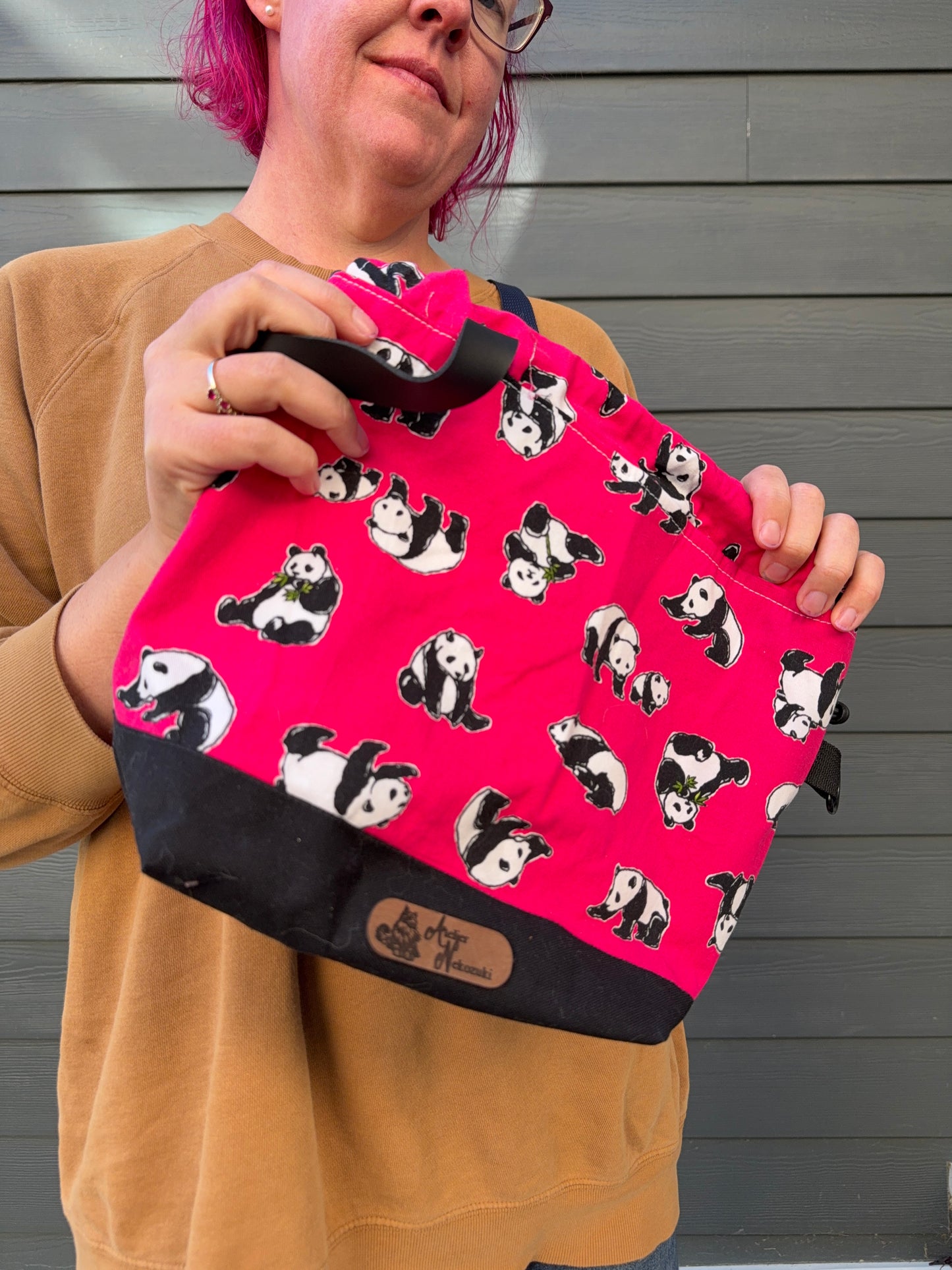 Kato Drawstring Bag | Made in Canada from Japanese Fabric | For Knitting, Crochet, and Everyday Purse Use