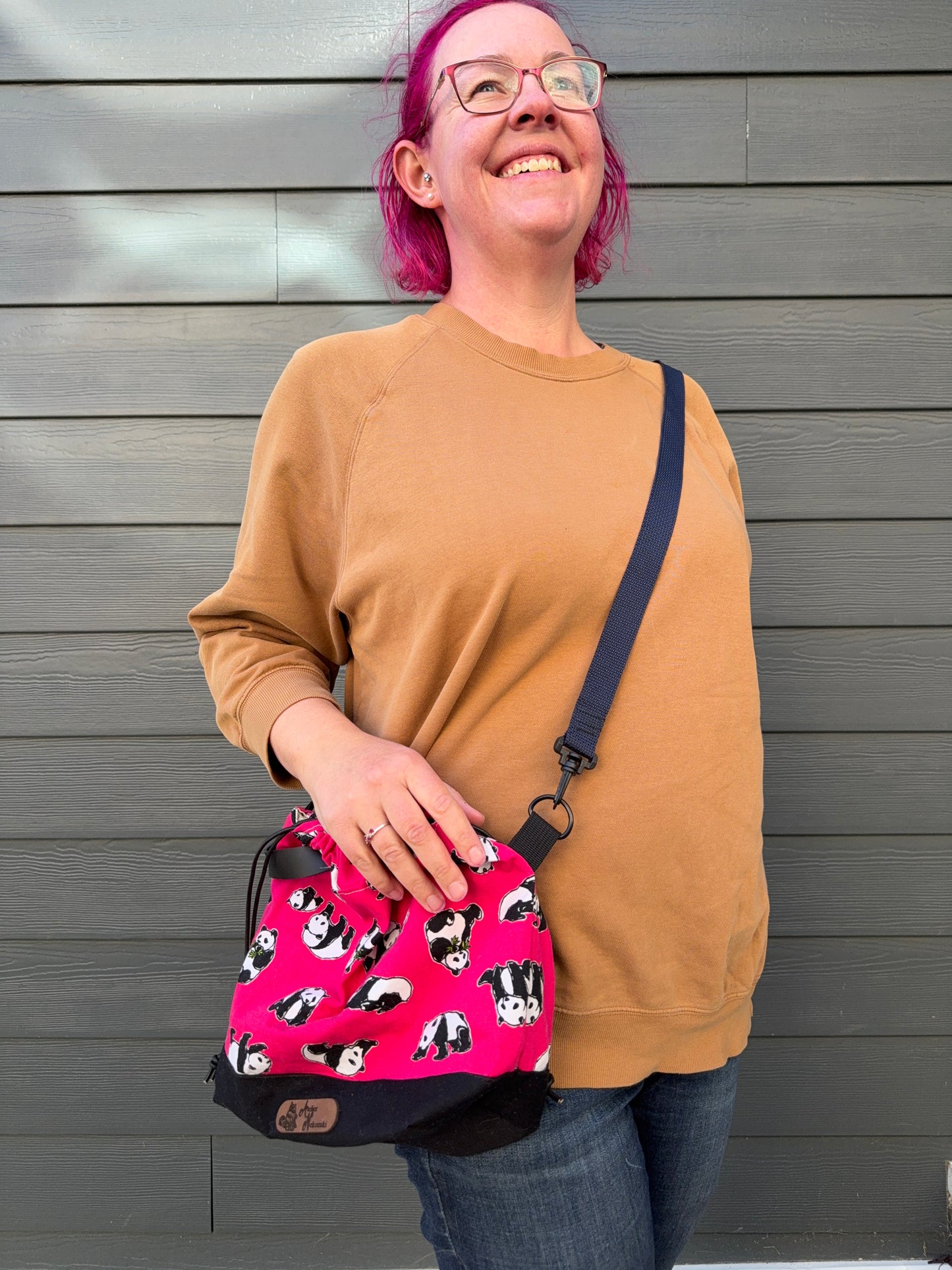 Kato Drawstring Bag | Made in Canada from Japanese Fabric | For Knitting, Crochet, and Everyday Purse Use