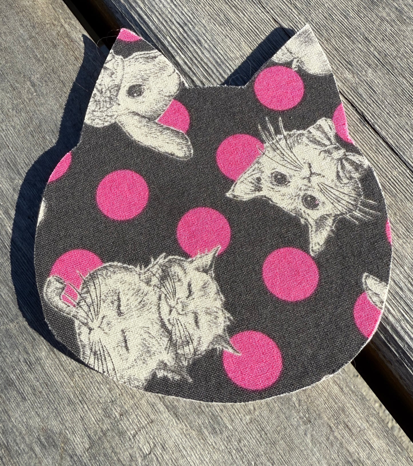 Japanese Fabric Cat Head Coasters