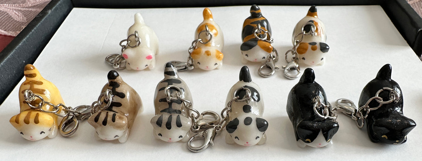 Stitch Markers | Stretching Cats
