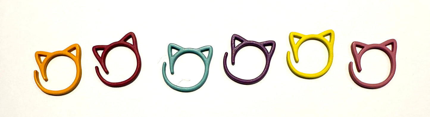 Stitch Markers | Cat Head Split Stitch Markers for Knitting and Crochet