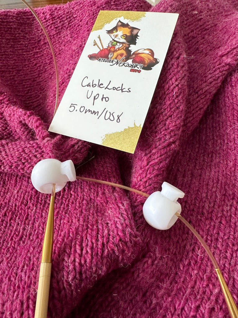 Cable Locks for Knitting Needles, Set of 4