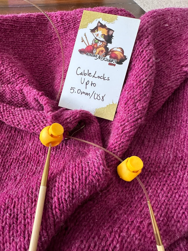 Cable Locks for Knitting Needles, Set of 4