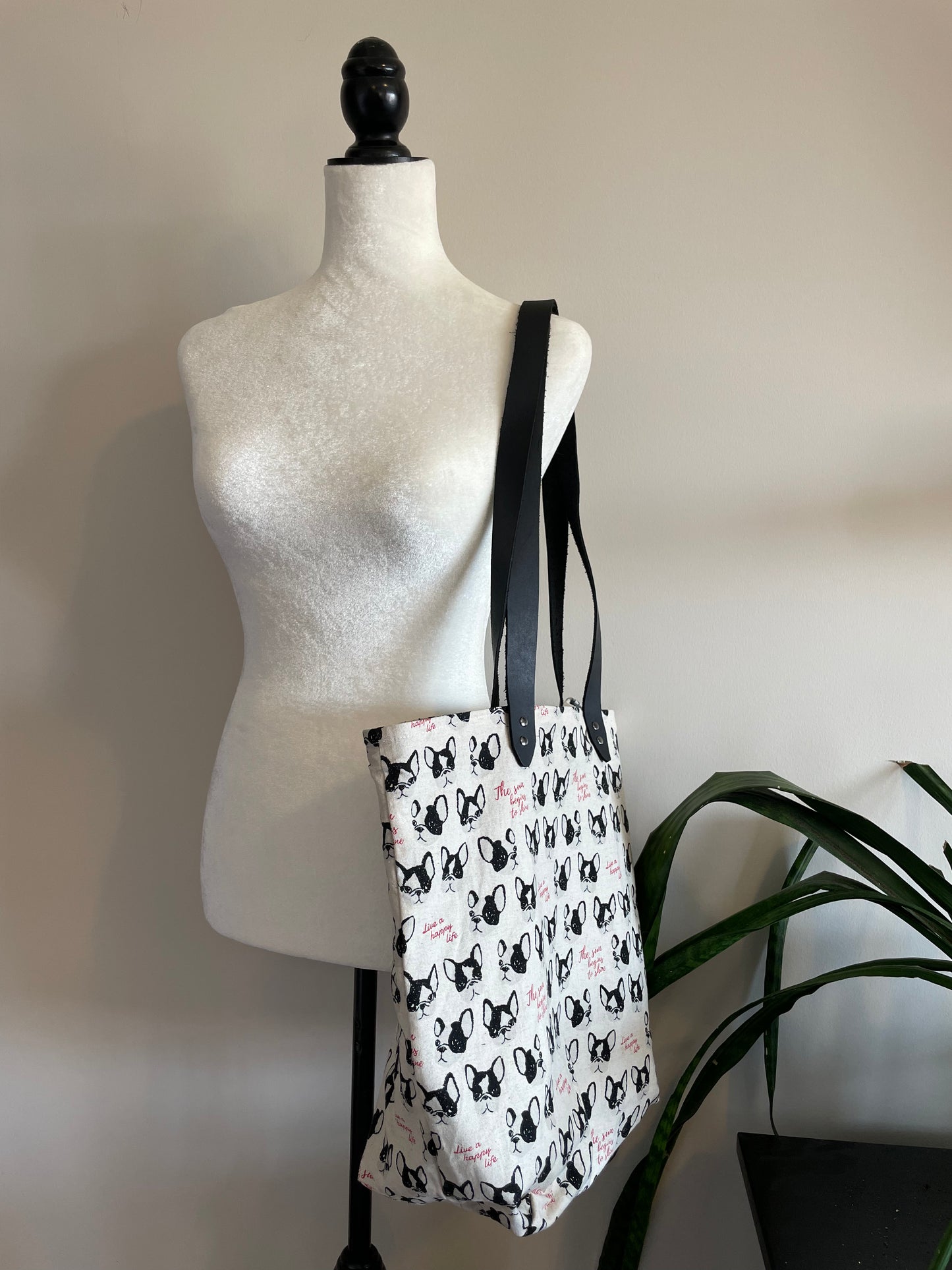 Luxe Tote Bag | Frenchies and Sayings on Natural