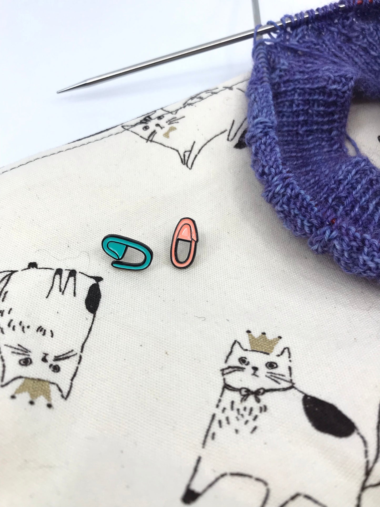 Stitch Marker Enamel Pins