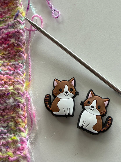 Cat Stitch Stoppers | Silicone Knitting Needle Point Protectors