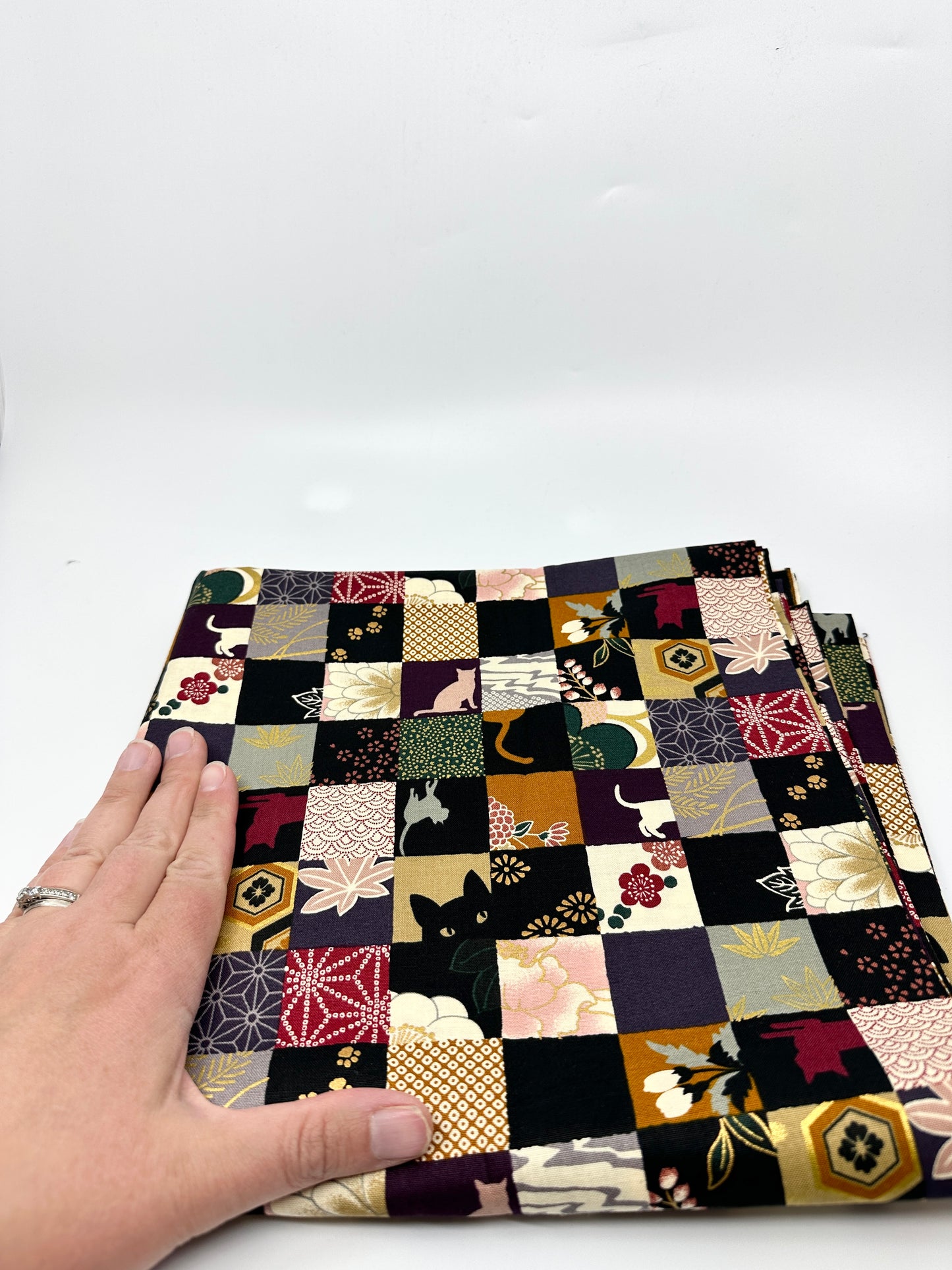 Pick Your Own Fabric | Kato Drawstring Bag | Cats | Premium Japanese Fabrics Handpicked in Japan, Sewn in Alberta, Canada