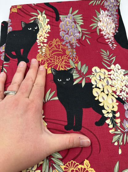 Pick Your Own Fabric | Kato Drawstring Bag | Cats | Premium Japanese Fabrics Handpicked in Japan, Sewn in Alberta, Canada
