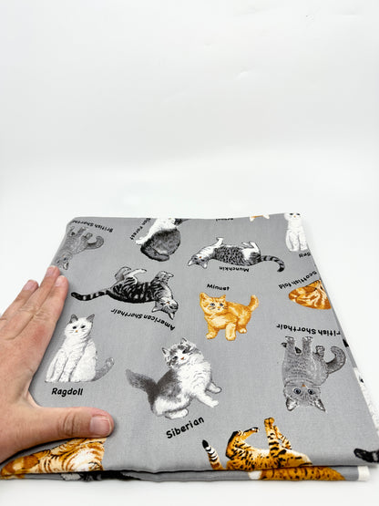 Pick Your Own Fabric | Kato Drawstring Bag | Cats | Premium Japanese Fabrics Handpicked in Japan, Sewn in Alberta, Canada