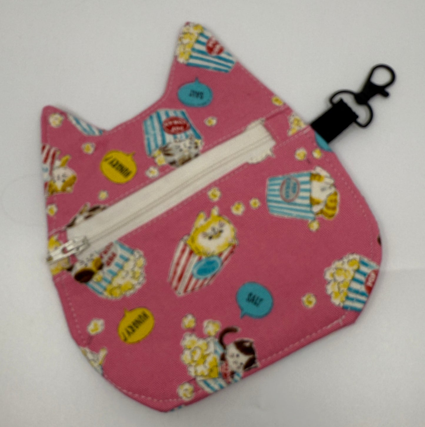 Cat Head Pouch | Notions, Coin, or Makeup Pouch Made from Japanese Fabrics in Alberta, Canada