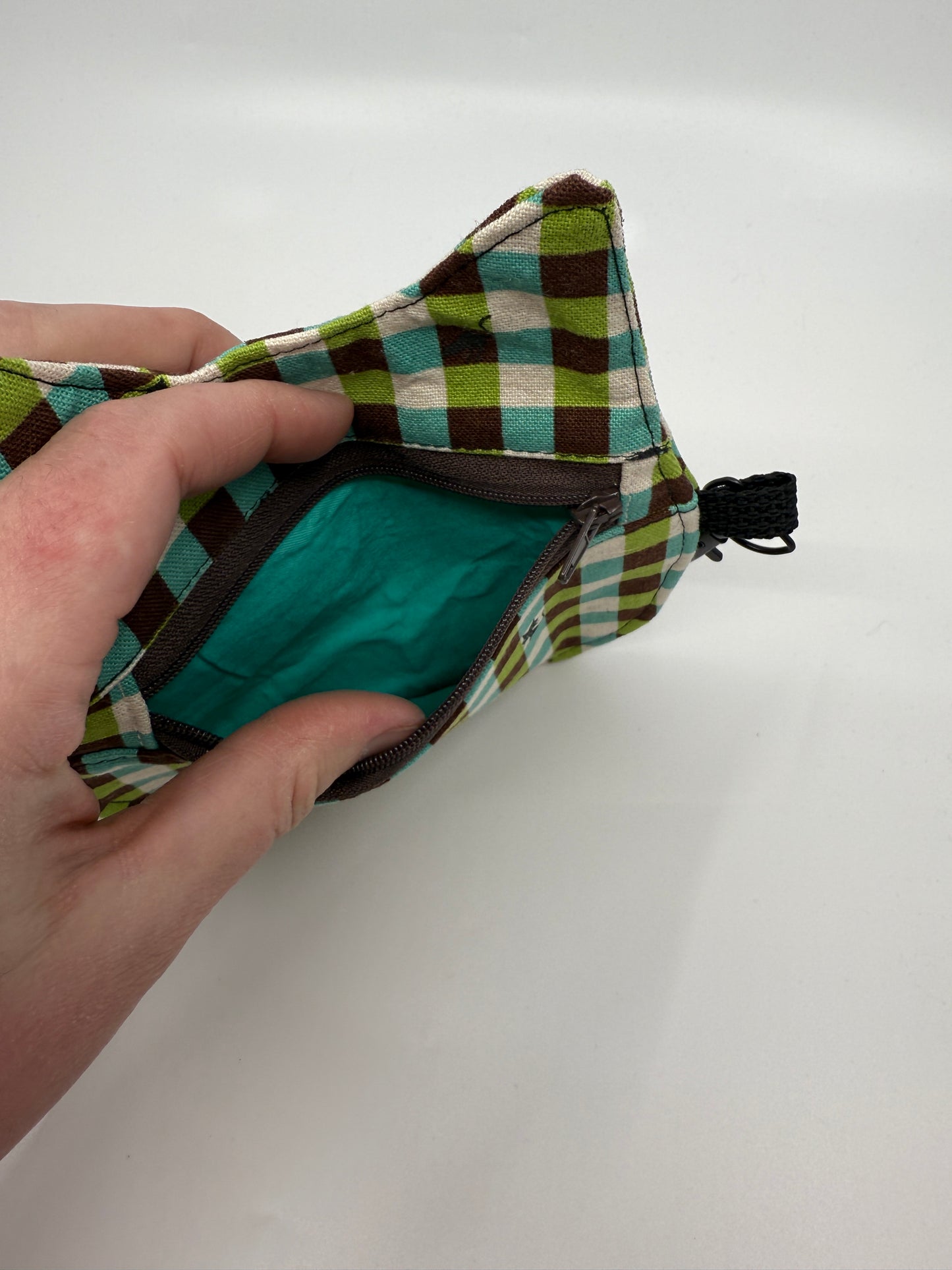 Cat Head Pouch | Notions, Coin, or Makeup Pouch Made from Japanese Fabrics in Alberta, Canada