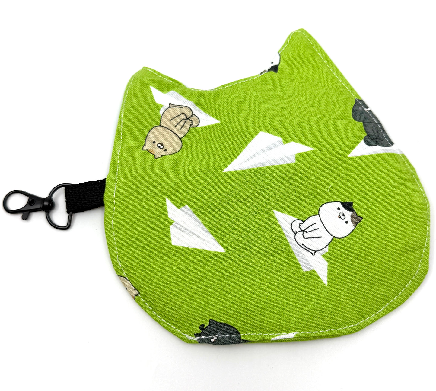 Cat Head Pouch | Notions, Coin, or Makeup Pouch Made from Japanese Fabrics in Alberta, Canada