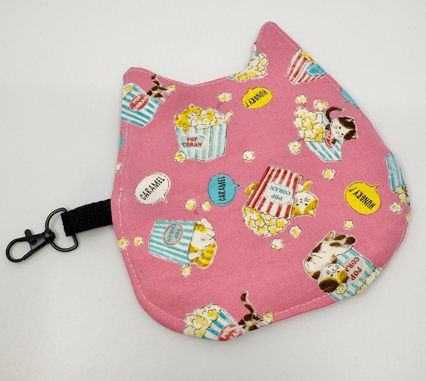 Cat Head Pouch | Notions, Coin, or Makeup Pouch Made from Japanese Fabrics in Alberta, Canada