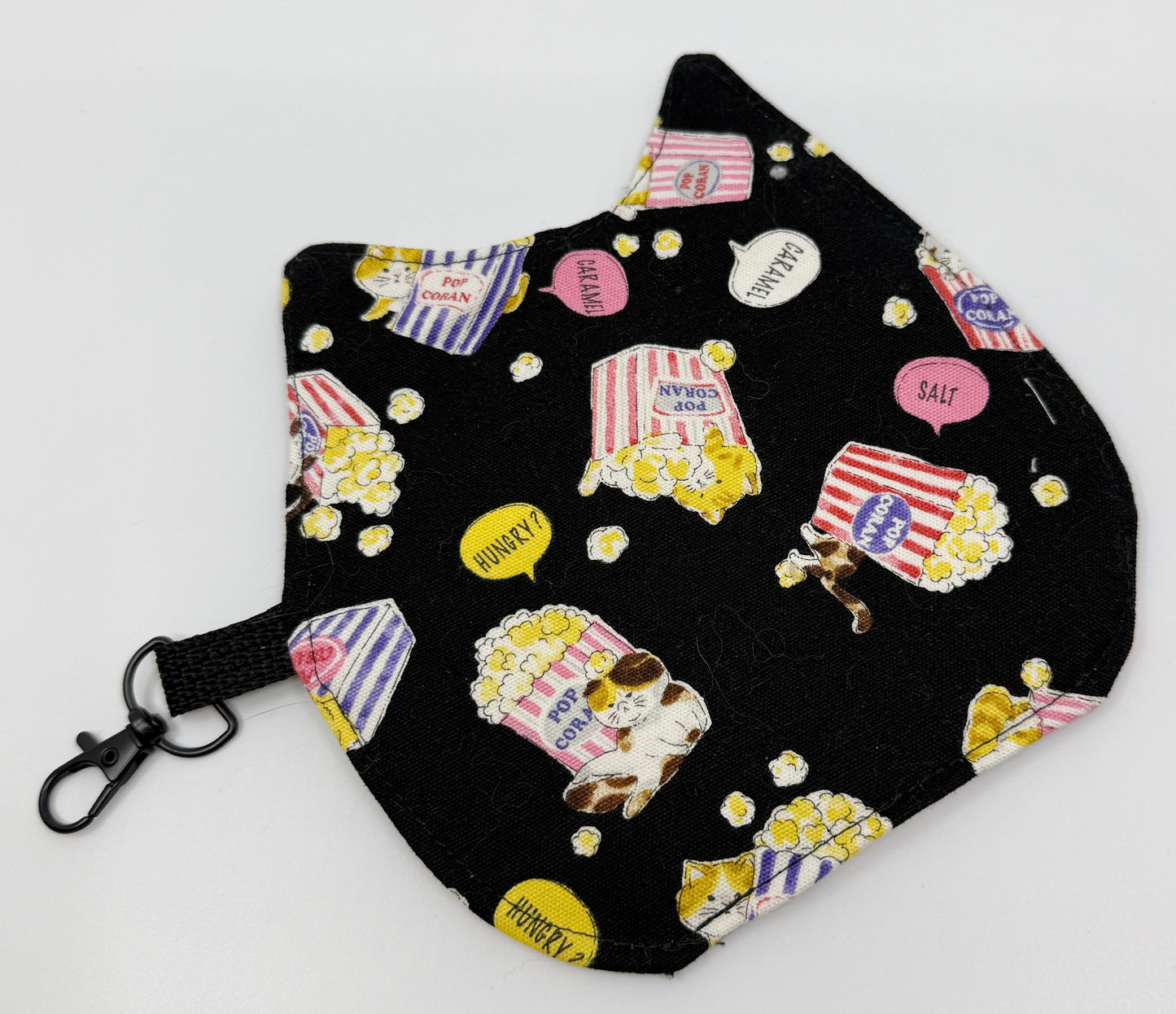 Cat Head Pouch | Notions, Coin, or Makeup Pouch Made from Japanese Fabrics in Alberta, Canada