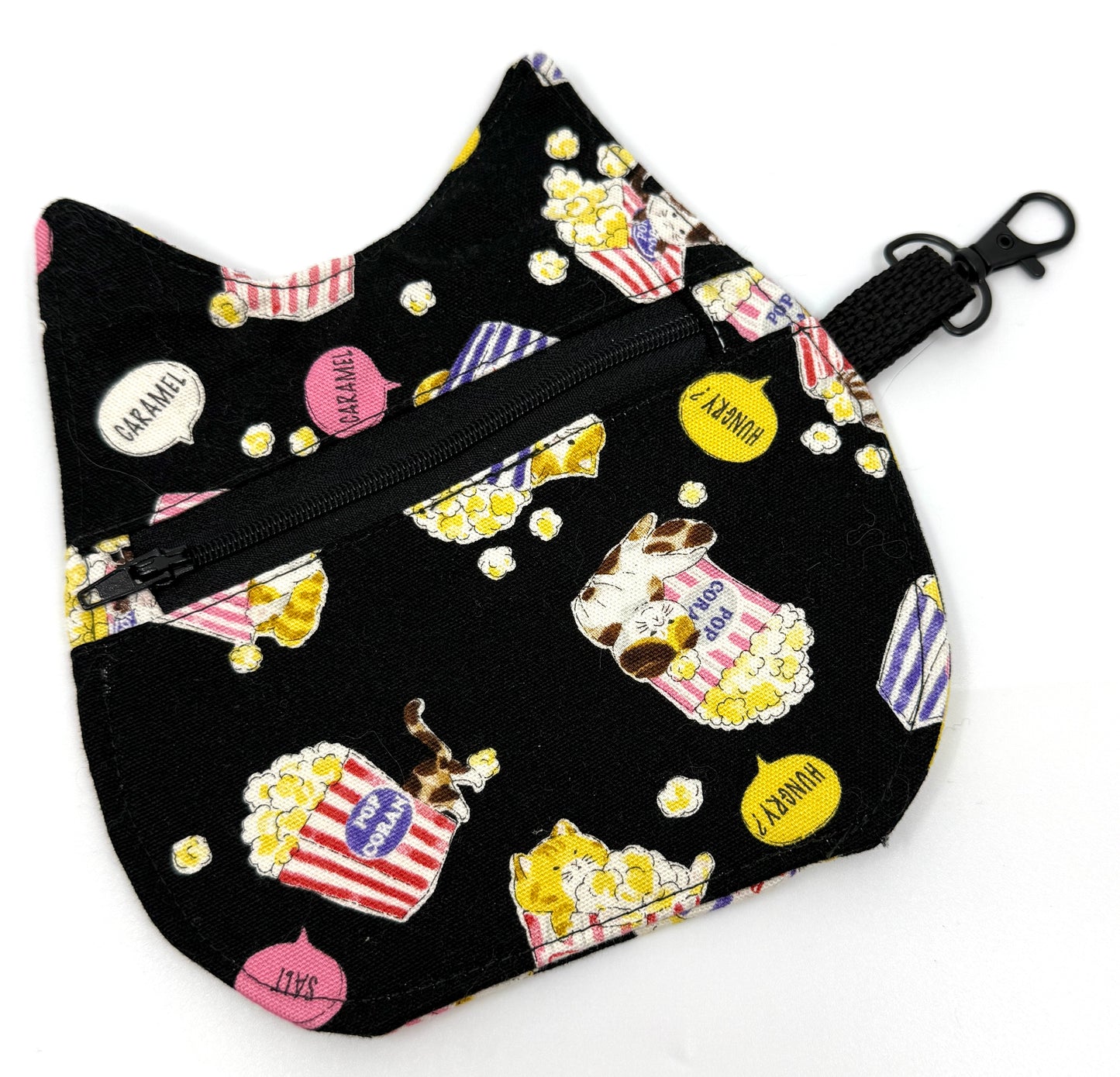 Cat Head Pouch | Notions, Coin, or Makeup Pouch Made from Japanese Fabrics in Alberta, Canada