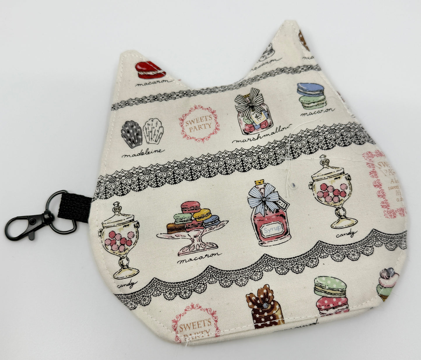 Cat Head Pouch | Notions, Coin, or Makeup Pouch Made from Japanese Fabrics in Alberta, Canada