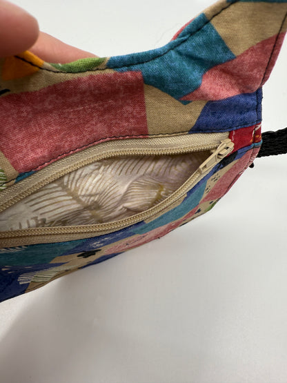 Cat Head Pouch | Notions, Coin, or Makeup Pouch Made from Japanese Fabrics in Alberta, Canada