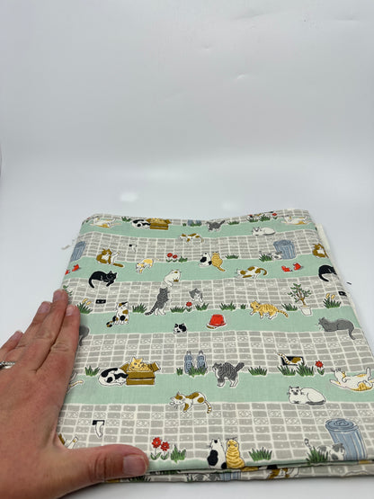 Pick Your Own Fabric | Kato Drawstring Bag | Cats | Premium Japanese Fabrics Handpicked in Japan, Sewn in Alberta, Canada
