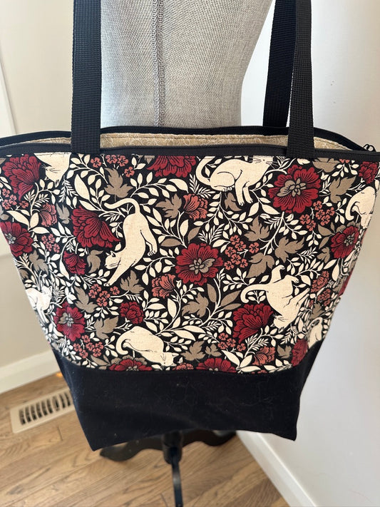 Tote Bag | Japanese Fabric Upper with Canvas Bottom