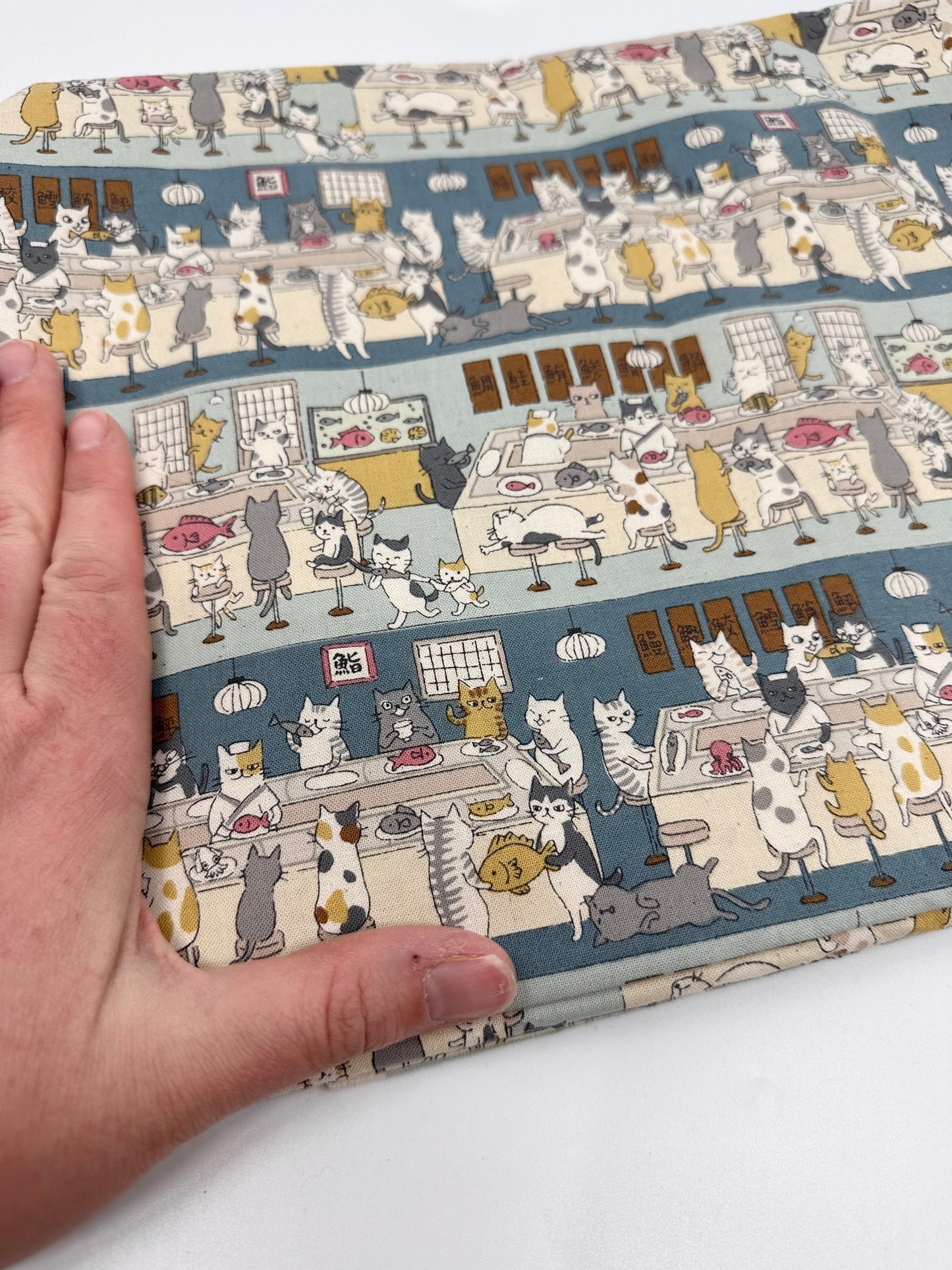 Pick Your Own Fabric | Kato Drawstring Bag | Cats | Premium Japanese Fabrics Handpicked in Japan, Sewn in Alberta, Canada