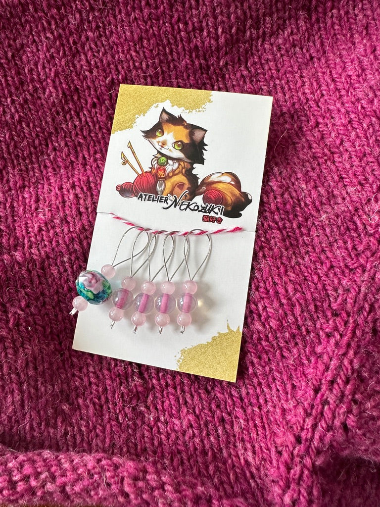 Beaded Stitch Markers for Knitting, Snagless