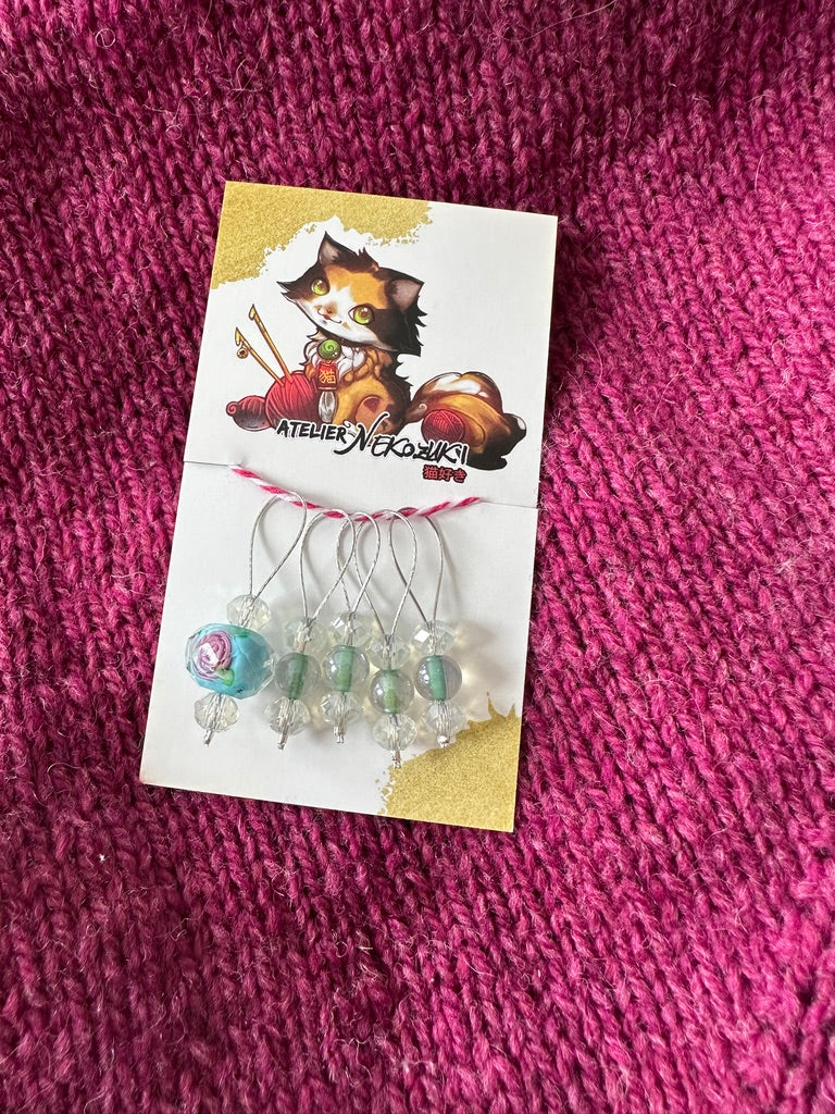 Beaded Stitch Markers for Knitting, Snagless