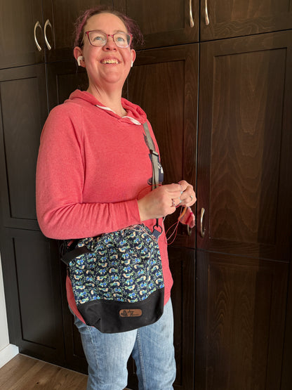 Kato Drawstring Bag | Made in Canada from Japanese Fabric | For Knitting, Crochet, and Everyday Purse Use