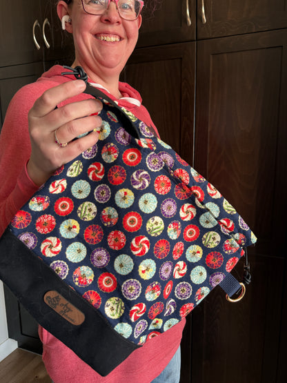 Kato Drawstring Bag | Made in Canada from Japanese Fabric | For Knitting, Crochet, and Everyday Purse Use