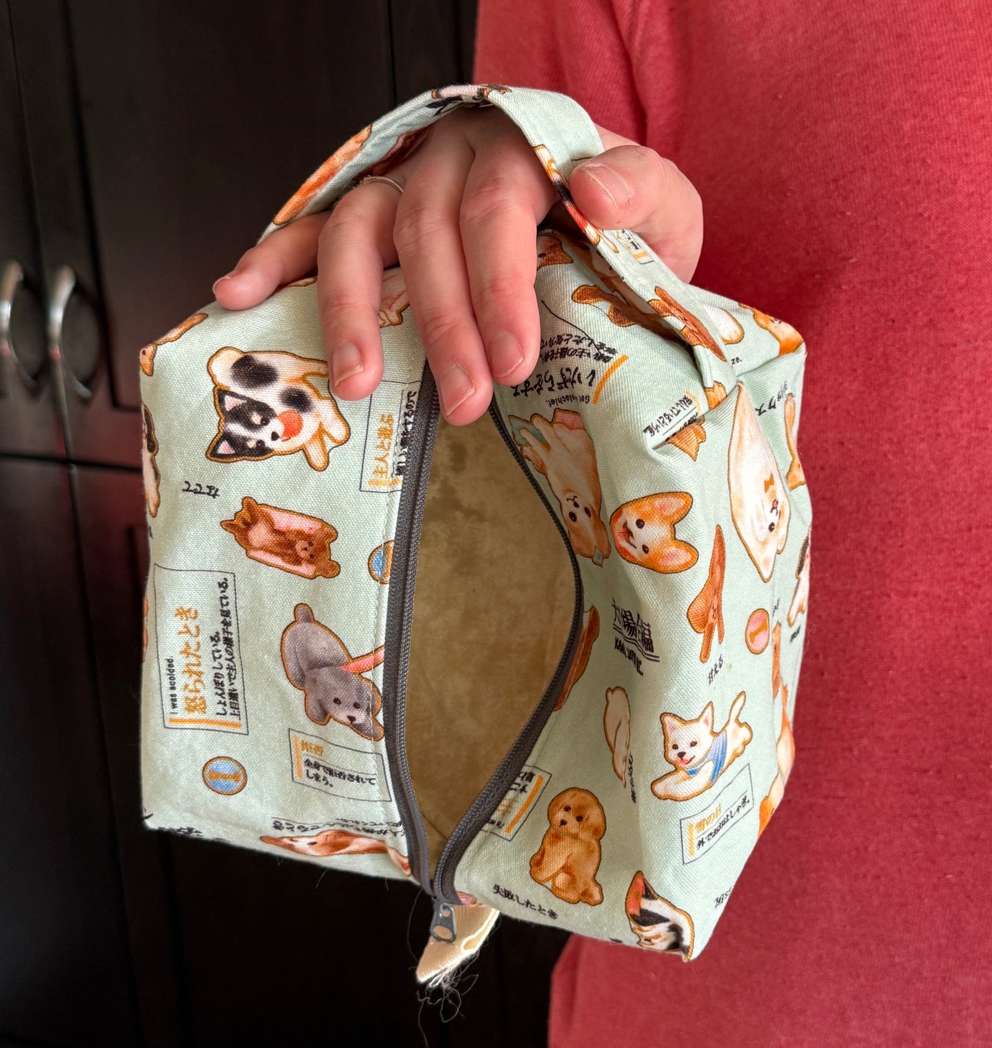 Small Box Bags | Dogs | Fabrics Hand Chosen in Japan, Bags Handmade in Alberta, Canada!
