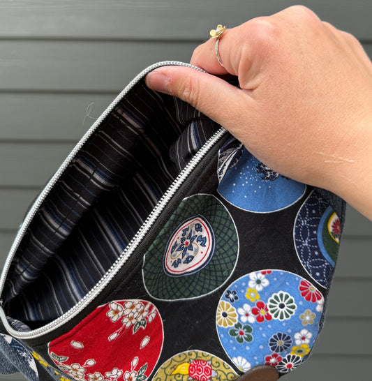 Belt Bag | Sushi Plates on Black | Artisan Products Made in Canada from Japanese Fabrics