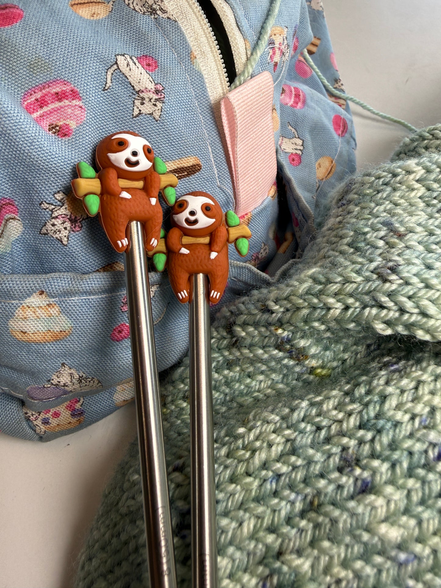 Sloth Stitch Stoppers | Knitting Needle Point Protectors