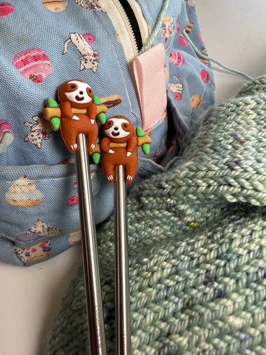 Sloth Stitch Stoppers | Knitting Needle Point Protectors