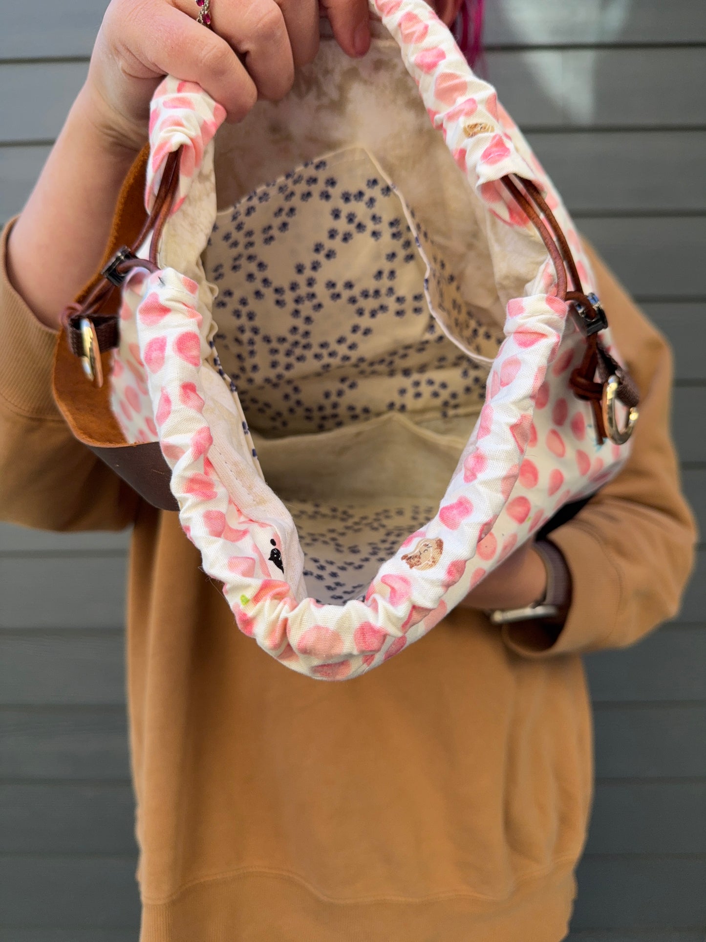 Kato Drawstring Bag | Made in Canada from Japanese Fabric | For Knitting, Crochet, and Everyday Purse Use