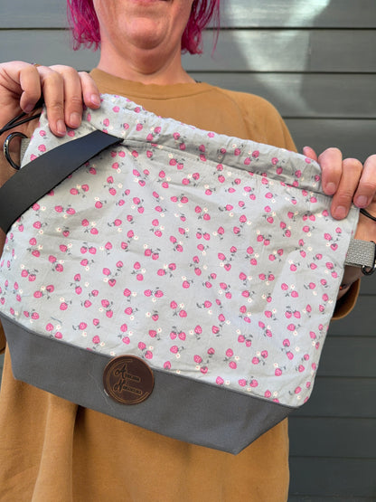 Kato Drawstring Bag | Made in Canada from Japanese Fabric | For Knitting, Crochet, and Everyday Purse Use