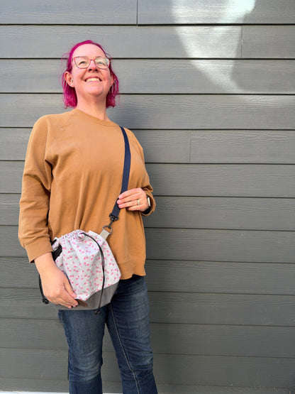 Kato Drawstring Bag | Made in Canada from Japanese Fabric | For Knitting, Crochet, and Everyday Purse Use