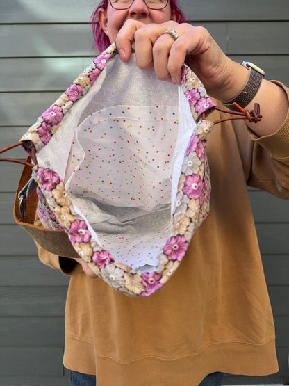 Kato Drawstring Bag | Made in Canada from Japanese Fabric | For Knitting, Crochet, and Everyday Purse Use