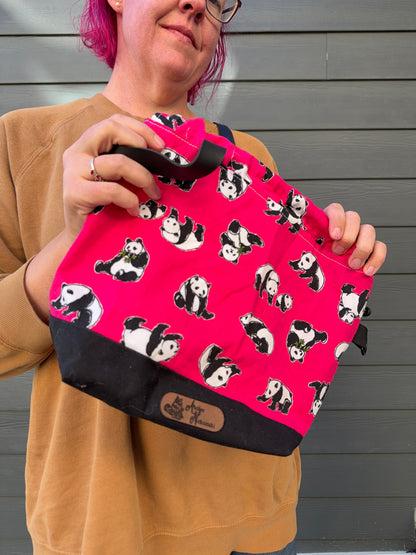 Kato Drawstring Bag | Made in Canada from Japanese Fabric | For Knitting, Crochet, and Everyday Purse Use