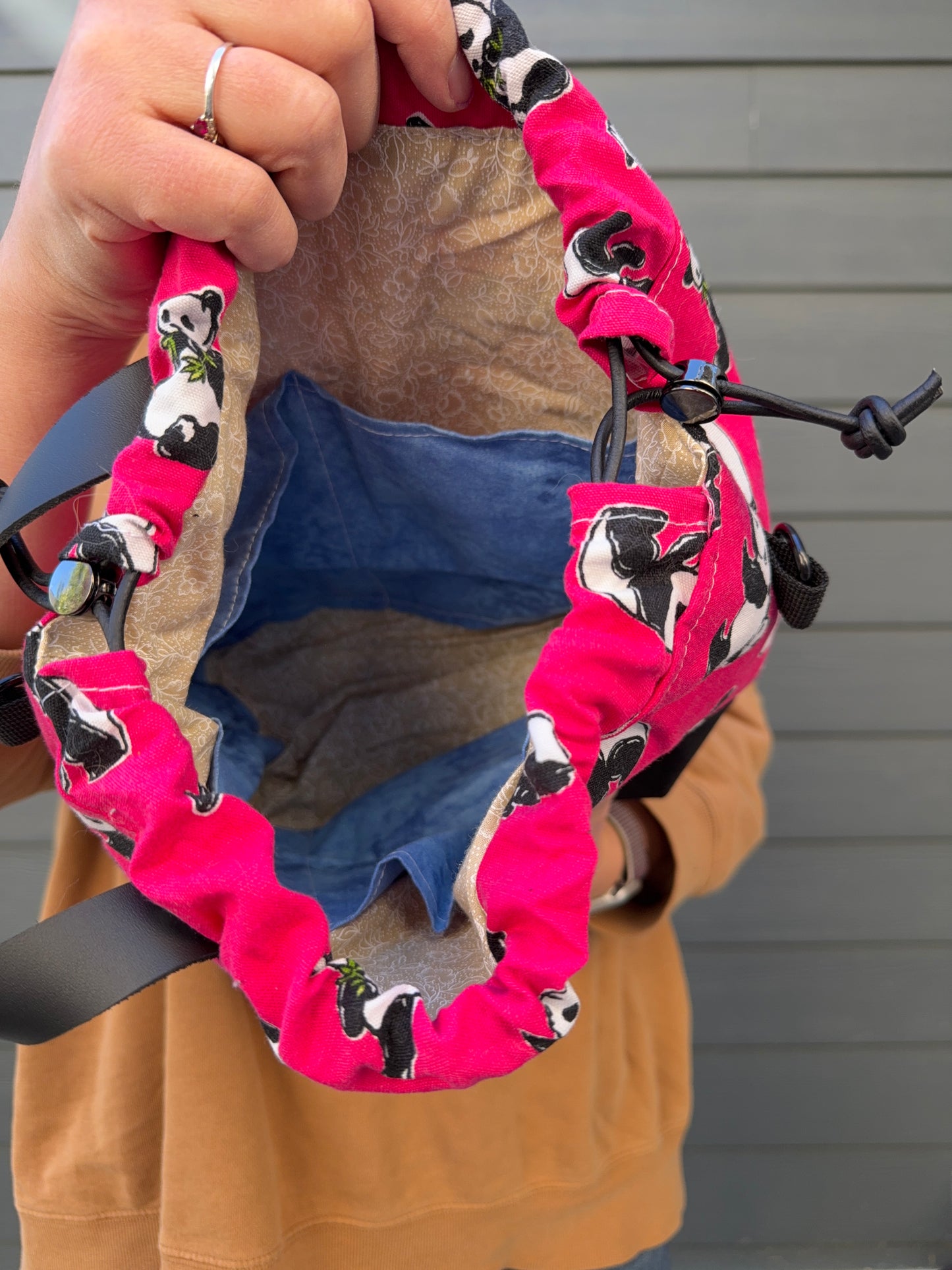 Kato Drawstring Bag | Made in Canada from Japanese Fabric | For Knitting, Crochet, and Everyday Purse Use