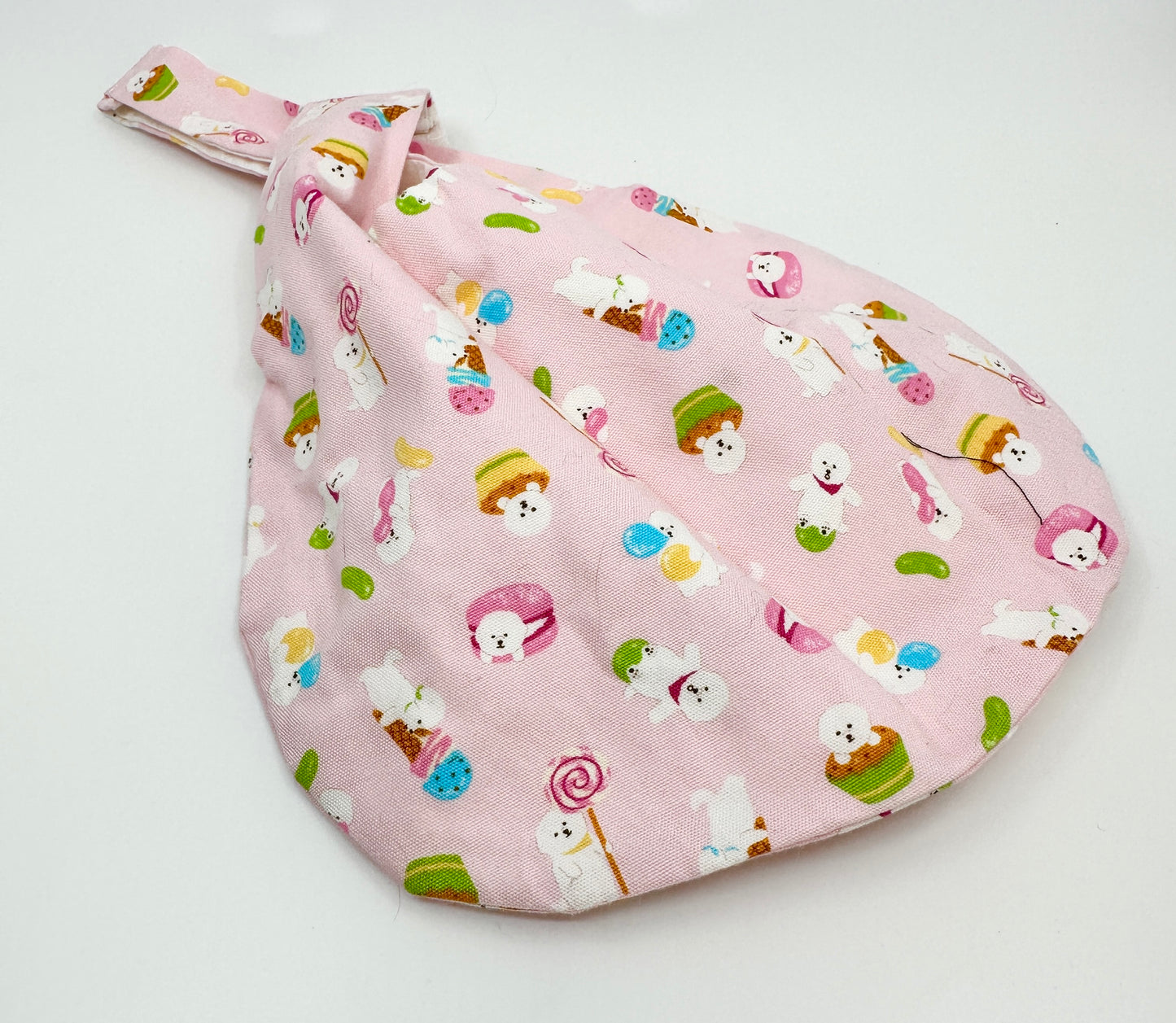 Knot Bag | Bichons and Sweets on Light Pink