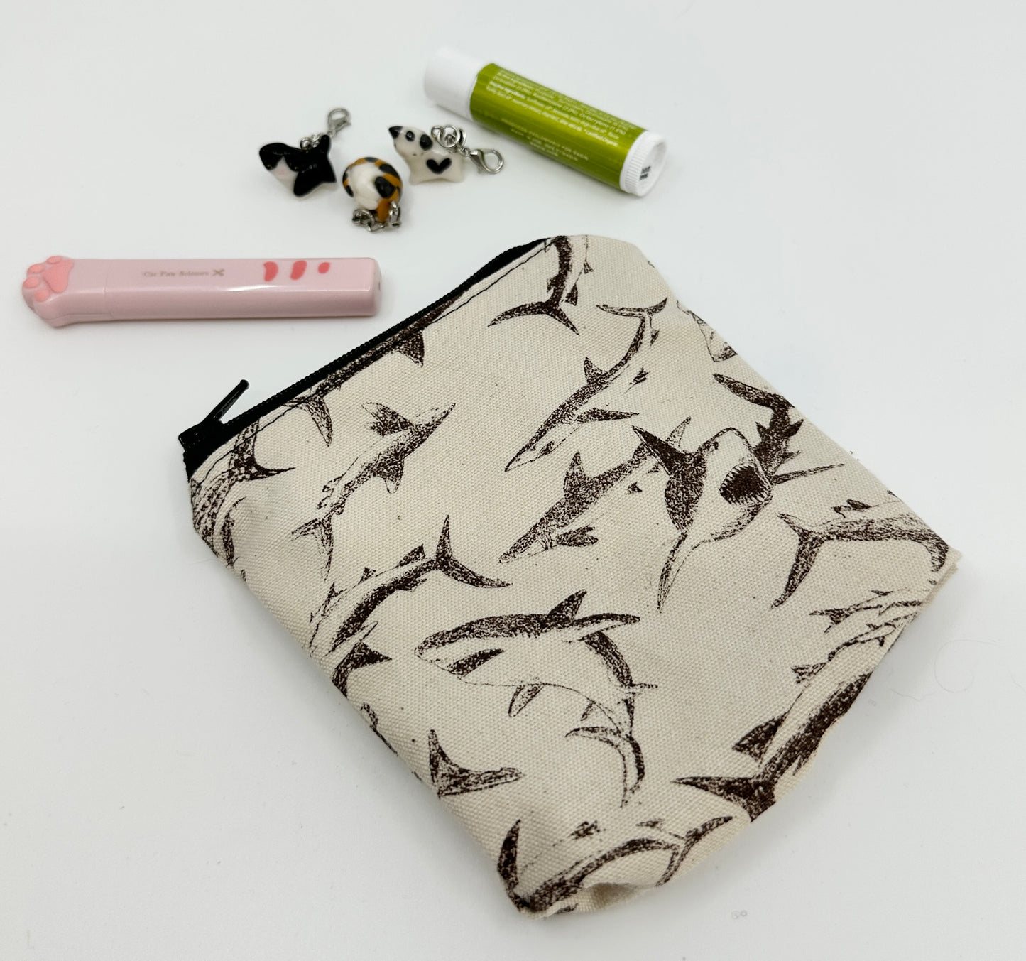 Notions Pouch | Sharks in Sepia Tones