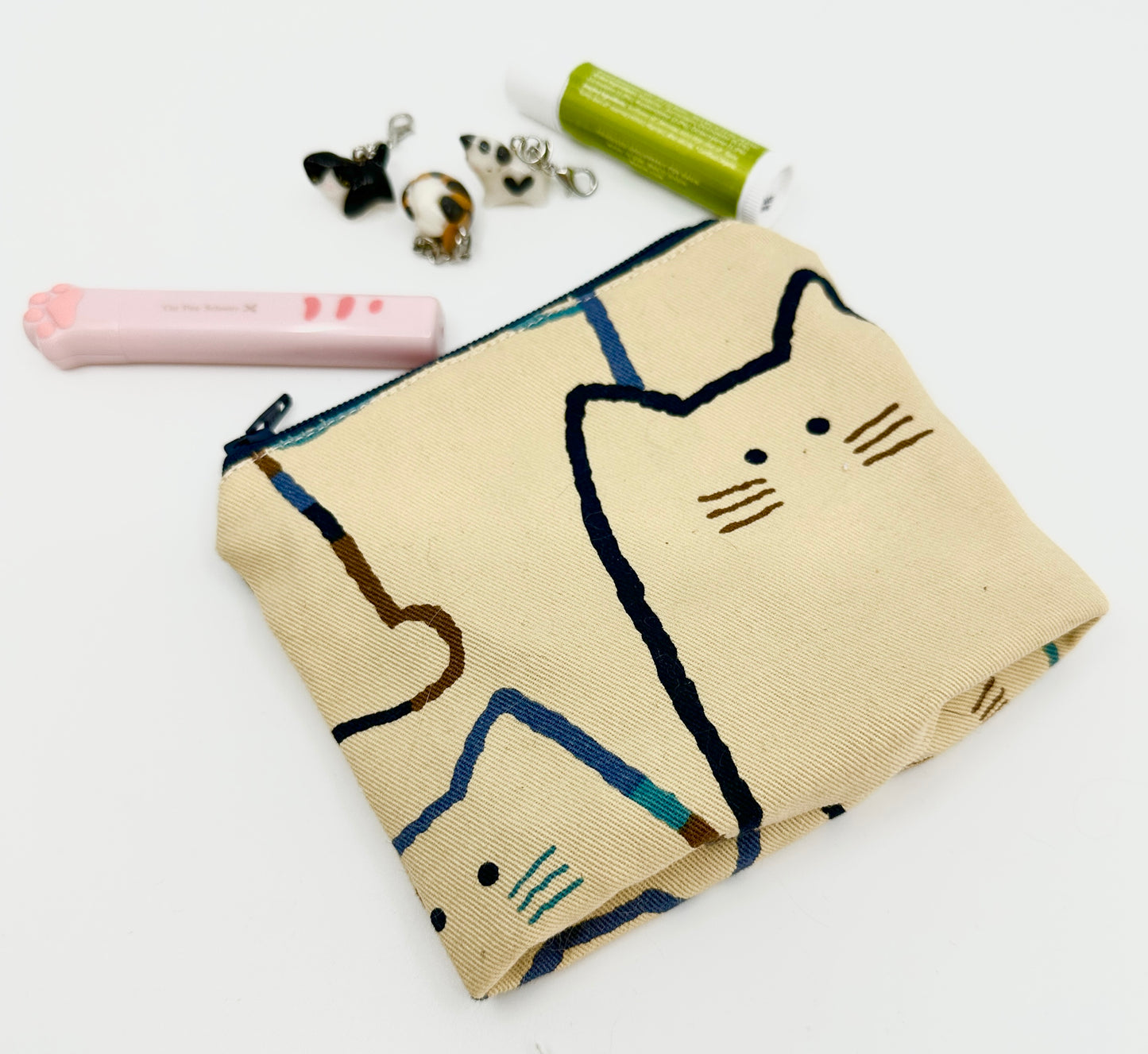 Notions Pouch | More Cats in Blue