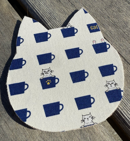Japanese Fabric Cat Head Coasters