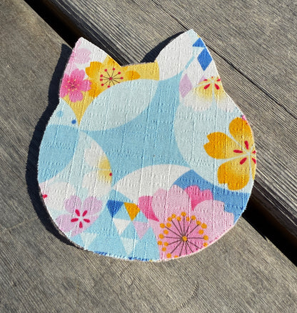 Japanese Fabric Cat Head Coasters