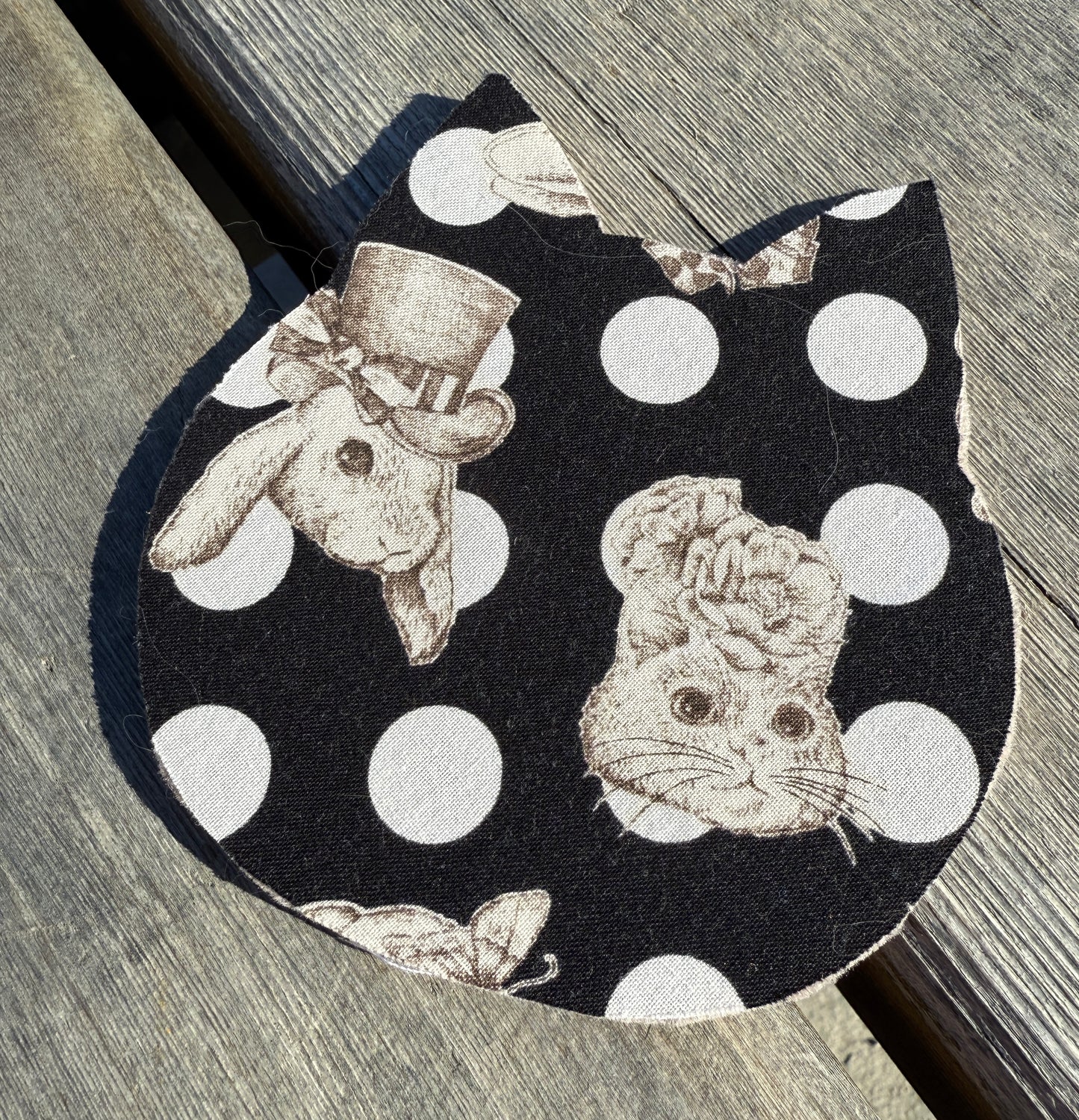 Japanese Fabric Cat Head Coasters