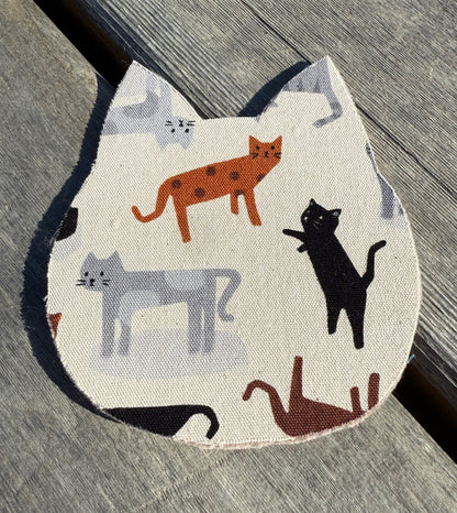 Japanese Fabric Cat Head Coasters
