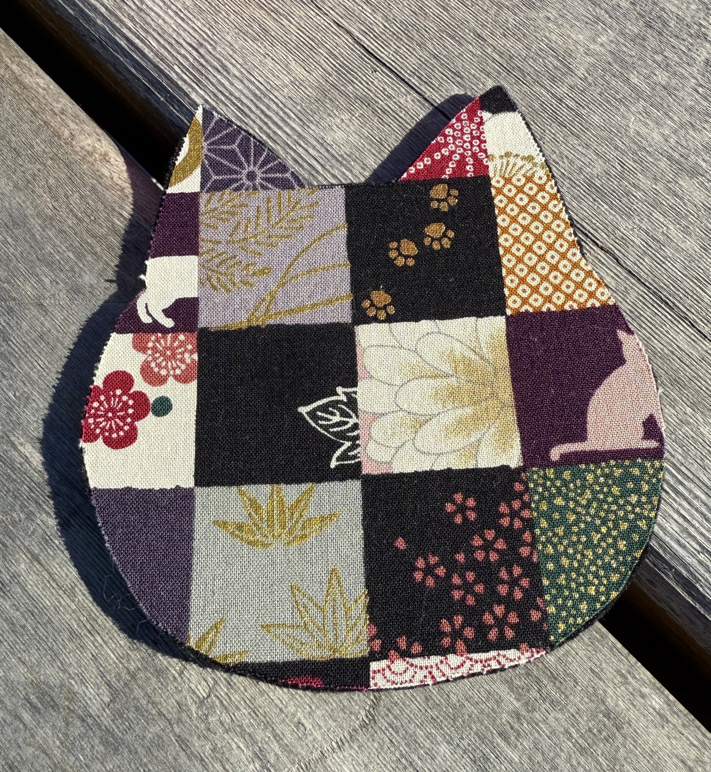 Japanese Fabric Cat Head Coasters