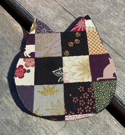 Japanese Fabric Cat Head Coasters